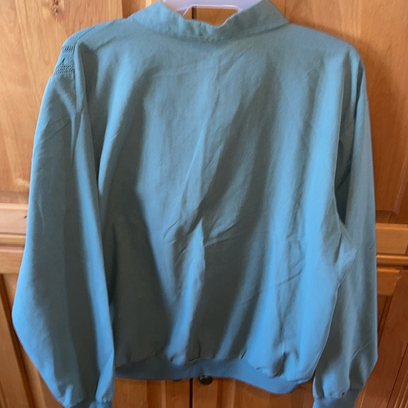 CLASSICS by Palmland GREEN cable knit COLLARED SHIRT Henley DAD GRANDPA VINTAGE - Picture 6 of 13